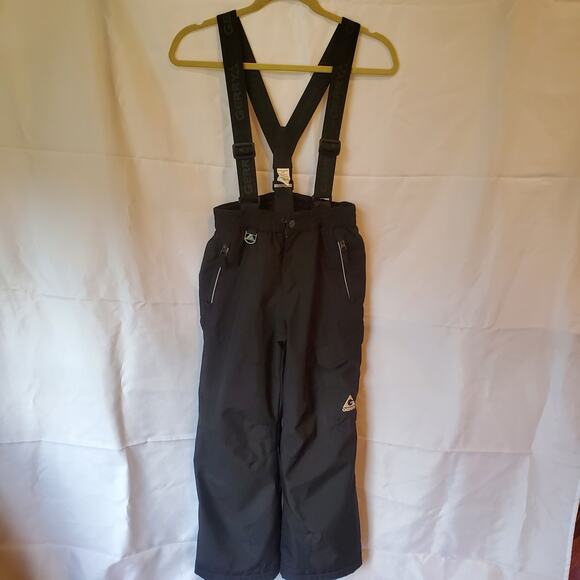 Gerry Kids Snow Bib Pants Black Size M 10/12 Insulated Ski Snowboard Overalls - Picture 1 of 8